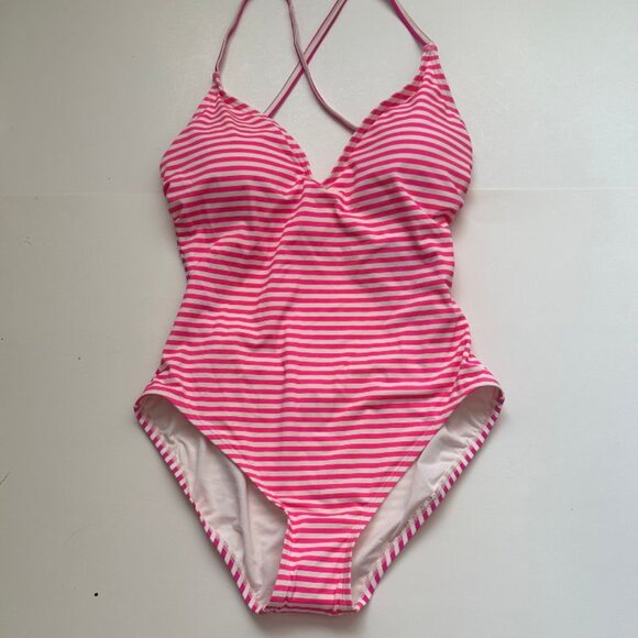 NWT $148 KATE SPADE NEW YORK STRIPED SWIMSUIT SIZE XL - Picture 1 of 5